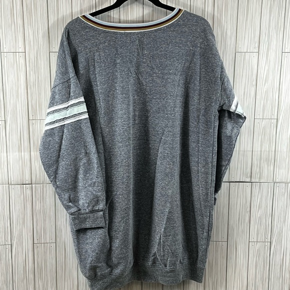 No Comment Plus Gray V-Neck Sweater - Picture 2 of 5